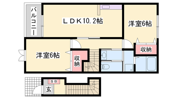 アウローラM Bの物件間取画像